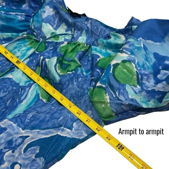 Lauren‎ Ralph Lauren 100% Silk Floral Hawaiian Resort Luau Blouse Size XL - Picture 7 of 8